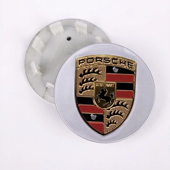 Ковпачки (заглушки) до литих дисків PORSCHE (Порше) 64 мм Сріблясті CountryMan