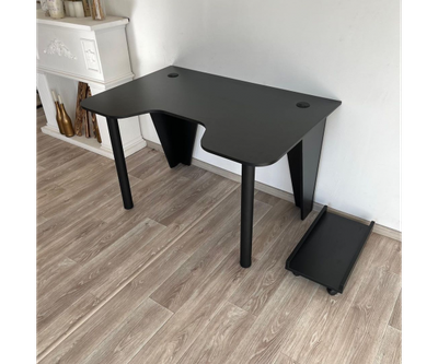 Стіл комп'ютерний геймерський ігровий DROM Lite Black + підставка під ПК