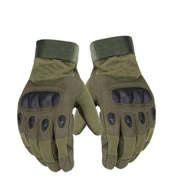 Тактические перчатки полнопалые Oakley XL темно-зеленые