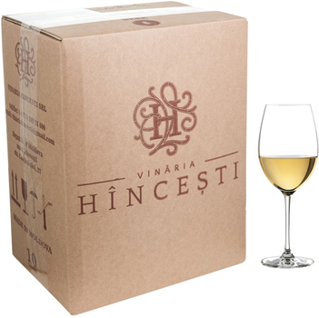 Вино Hincesti BAG IN BOX Совіньйон Блан Рислінг біле напівсухе 10 л 12% (4841685001267)