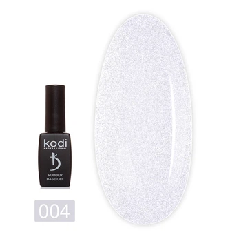 Основа цветная Kodi Professional Color Rubber Base Gel Opal №004 Серый с шимером 8 мл