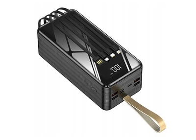 Повербанк Power Bank зовнішній акумулятор портативна зарядка для телефону, смартфона, планшета з дисплеєм Patona 80000mAh Black
