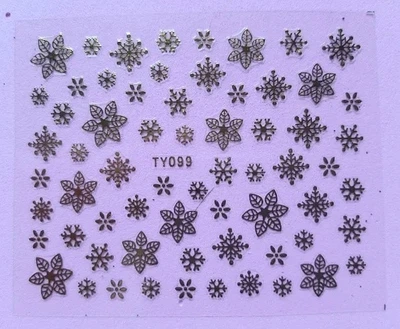 Наклейки для дизайна ногтей на липкой основе Nail Sticker TY099 золото