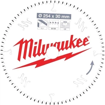 Диск пильный Milwaukee PFTE, Ø254х30х3.0 мм, 80 зуб. (4932471318)