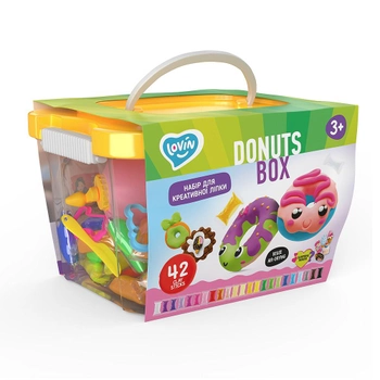 Набір легкого стрибаючого пластиліну Donuts box Lovin 70114