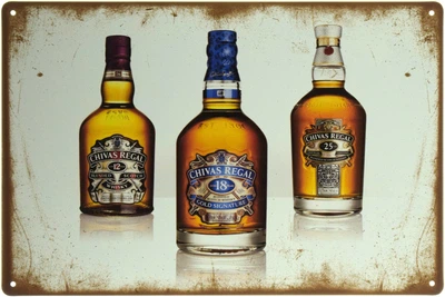 Металева табличка "Chivas Regal (Aged 12, 18, 25 Years)" (ms-103680)