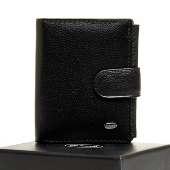 Мужской кожаный портмоне DR. BOND Classic M3748 черный