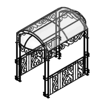 Кованый навес, альтанка Артдеко 1925 х2925х3400 (КН-26) ЦЕНА УКАЗАНА ЗА КОМПЛЕКТ ЭЛЕМЕНТОВ