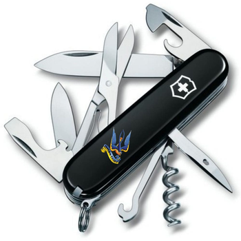 Складной нож Victorinox CLIMBER UKRAINE Трезубец-Ласточка + Героям слава 1.3703.3_T1220u