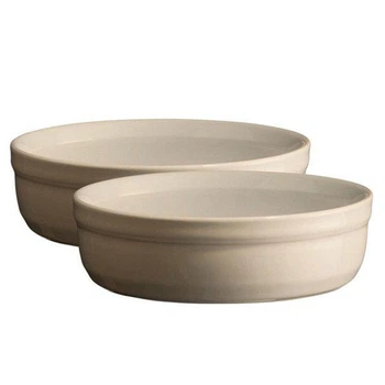 Набір з 2-х форм для крем-брюле Emile Henry HR Oven ceramic Ovenware бежеві 13 см (024013)
