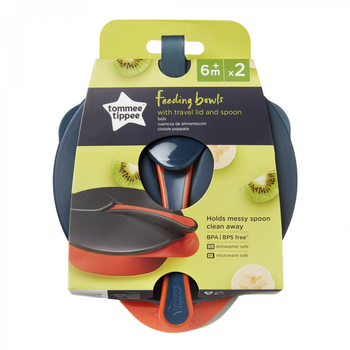 Тарілочка глибока з кришкою і ложечкою Tommee Tippee Сіра ( 5010415467188_серая)