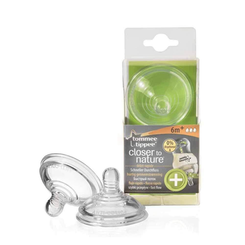 Соски для пляшечок з дод. клапаном Tommee Tippee 6м (42122441)