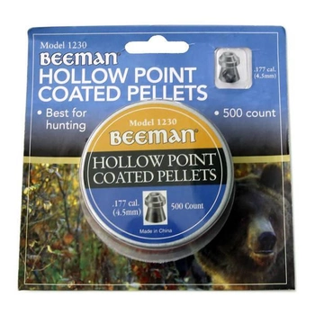 Пули Beeman Hollow Point пневматические калибр 4.5 мм вес 0.47 г 500 шт (00-00001754)