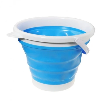 Ведро складное силиконовое 7106 на 9л blue