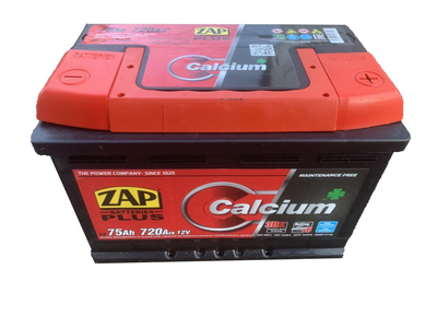 Автомобильный аккумулятор Zap Calcium 75 Ah/12V 720A (0)