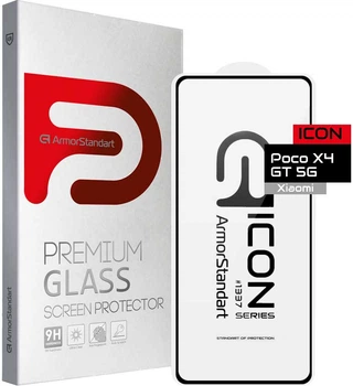 Защитное стекло ArmorStandart Icon для смартфона Poco X4 GT 5G Black (ARM62077)