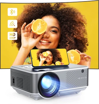 Проектор Glisogo C9, собственный 1080P, 5G WiFi, Bluetooth, 8000 люмен с поддержкой 4K, домашний кинотеатр с дисплеем 300 дюймов, совместимый с TV Stick, iOS, Android Б/В