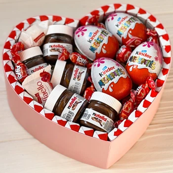 Подарок для ребенка на Пасху с Kinder Surprise Nutella подарочный набор для подруги на Великдень