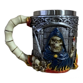 Кружка Викинг Воин 3D Чашка 3D Смерть с Косой 400ml