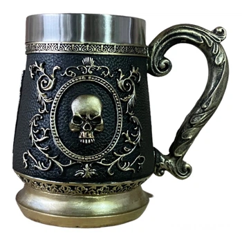Кухоль Вікінг Воїн 3D Чашка 3D Череп Картина 500ml