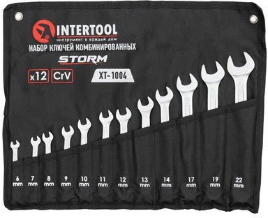 Набір ключів комбінованих 6-22мм (12 шт.) INTERTOOL [XT-1004]