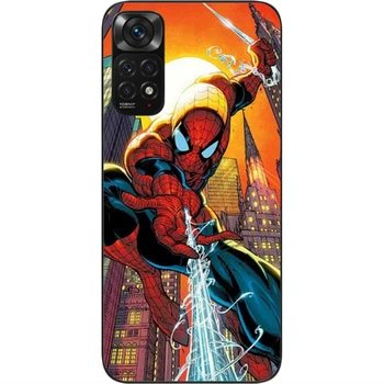 Силиконовый чехол SMTT для Xiaomi Redmi Note 11 / Note 11S с картинкой Человек паук