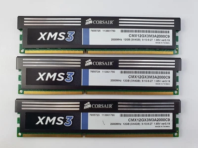 Комплект оперативной памяти Corsair XMS3 DDR3 12Gb (3*4Gb) 2000MHz PC3-16000 (CMX12GX3M3A2000C9) 10601 Б/У