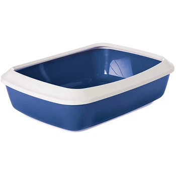 Лоток туалет с бортиком для котов Savic Iriz Nordic Litter Tray 50х37х13 см синий (0264_0WCB)