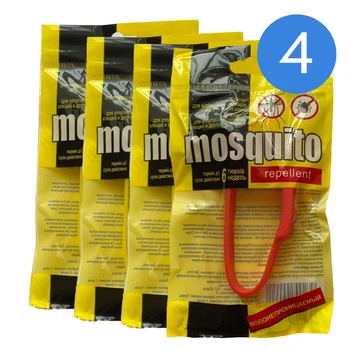 Средство от насекомых браслет с репеллентом от комаров и клещей Mosquito Красный - НАБОР 4 шт 4394206