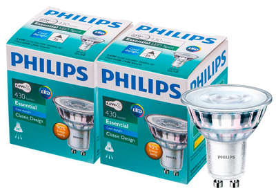 Светодиодная лампа Philips Essential LED 4.6W GU10 6500К (929001218308R) 2 шт
