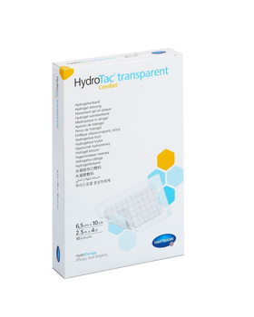 Пов`язка гідрогелева HydroTac transparent Comfort 6,5см x 10см 1шт 6859280