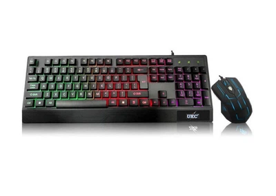 Клавиатура + мышка UKC M710 игровой набор периферии проводные с подсветкой Черная (11607)