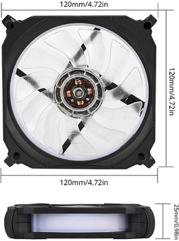 Корпусный вентилятор Tronsmart TF12 RGB LED PWM 120mm Fan - 3 Pack With Controller