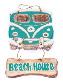 Табличка Beach House декоративная Бус Фольксваген хиппи 34х20 см (20 328BH)