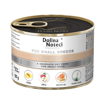 Влажный корм для собак мелких пород с гусем, картофелем и яблоком Dolina Noteci Premium 185 г