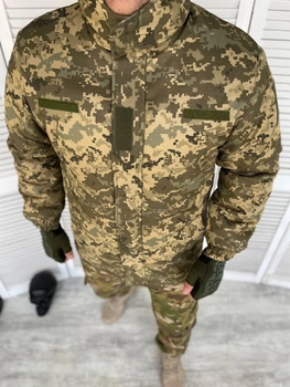 Тактична тепла зимова військова куртка - бушлат Attacs , Камуфляж: Піксель, Розмір: M