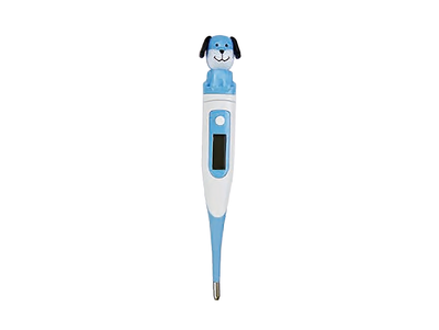 Термометр медицинский электронный детский с гибким измерительным наконечником Lindo DT-111G синий