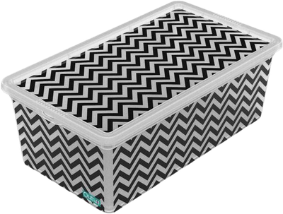 Коробка Qutu Light Box Zig Zag із кришкою, 5 л (LIGHT BOX с/к ZIG ZAG 5 л)