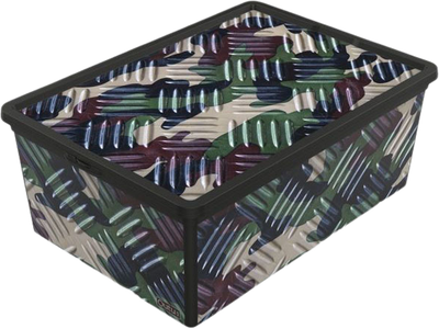 Коробка Qutu Trend Box Camouelage з кришкою 10 л Різнобарвна (TREND BOX с/к CAMOUELAGE 10л.)