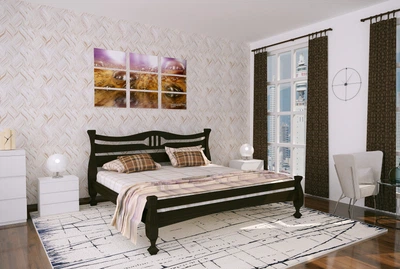 Двуспальная Кровать из дерева сосна 180*200 Кронос MECANO цвет Венге 14MKR028