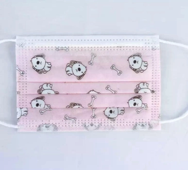 Детские медицинские маски "Розовые собачки" АВС