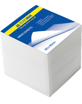 Блок білого паперу для нотаток Buromax Люкс 90х90х90мм не склеєний (BM.2219)