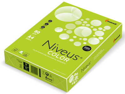 Бумага цветная Niveus интенсив А4 80 г/м² 500л LG46 лайм (A4.80.NVI.LG46.500)