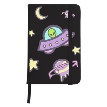 Блокнот А5 Инопланетяне в космосе (Aliens in space) Черный (92288-2854-BK)