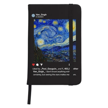 Блокнот А5 Инстаграм Звездная ночь Винсент Ван Гог (Instagram van Gogh) Черный (92288-2965-BK)