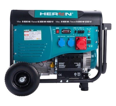 Бензиновий генератор Heron 6.8 кВт трифазний AVR з електростартом