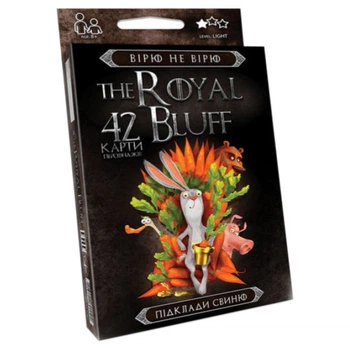 Карточная игра "The Royal bluff" Верю не Верю Danko Toys RBL-01-01U-02U укр Вид 1
