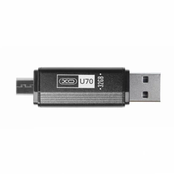 USB Флешка с защитой от высокой температуры Flash Drive XO U70 USB-MicroUSB 2.0 / 32Gb Чёрный
