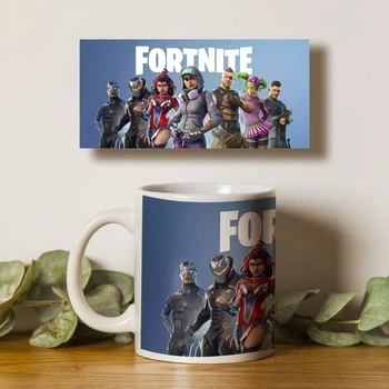 Чашка белая 330мл с принтом Fortnite 2