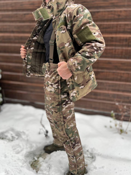 Зимовий костюм тактичний Softshell з мембраною на -20, Мультикам, розмір XL, зимовий костюм для військових софтшел
